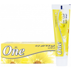 ONE HAIR REMOVAL CREAM ENRICHED WITH HONEY & GLYCERIN FOR DRY SKIN 40 GM